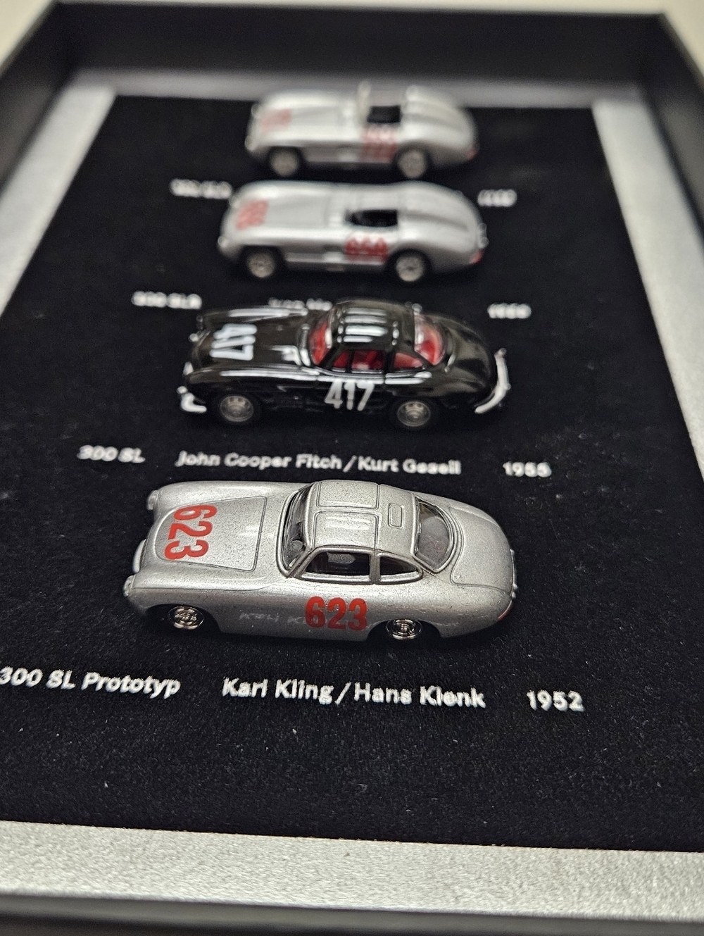Bitburger 1/87 Mercedes Benz Model Car Set Mile Miglia 4x 300 SL, SLR Daimler